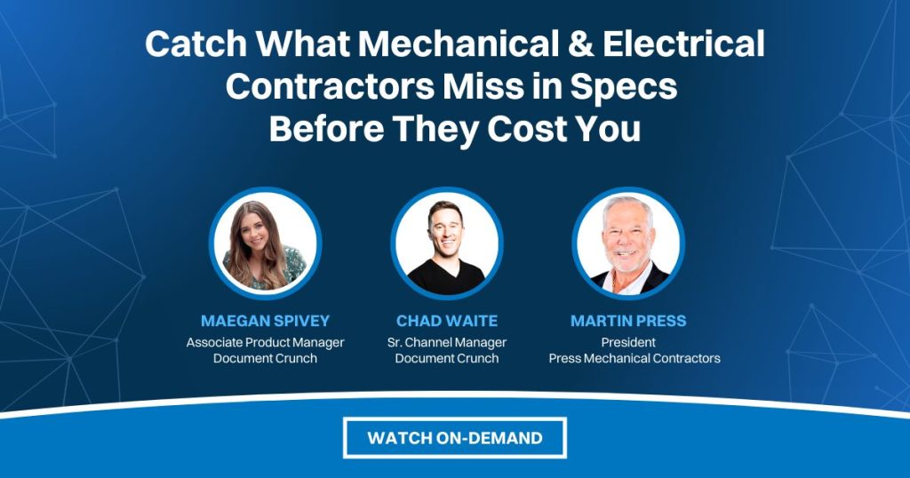 Catch What Mechanical & Electrical Contractors Miss in Specs — Before They Cost You