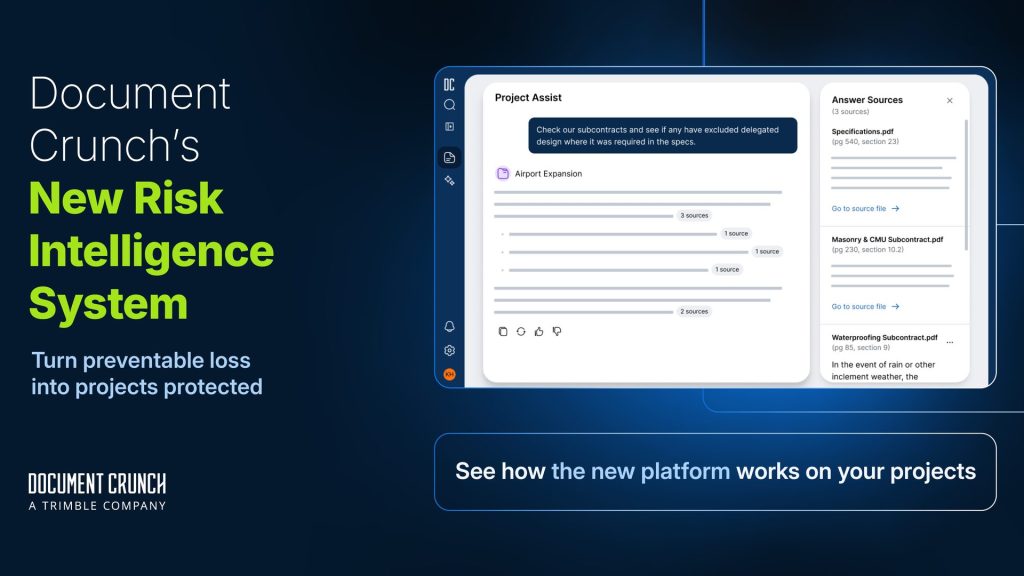 Document Crunch Launches Construction’s First Project-Level AI Risk Intelligence Platform